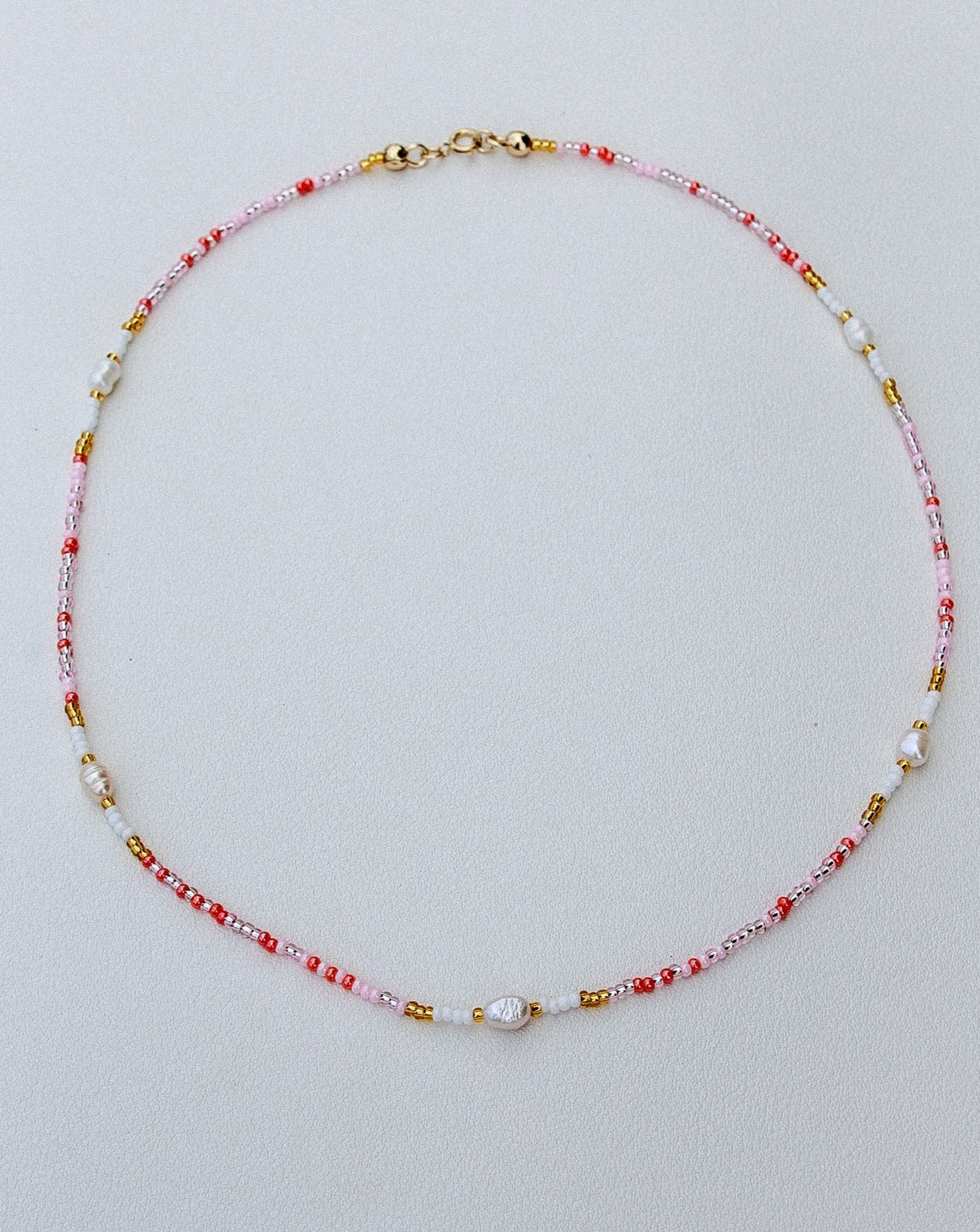 Coastal Coral Beaded Necklace