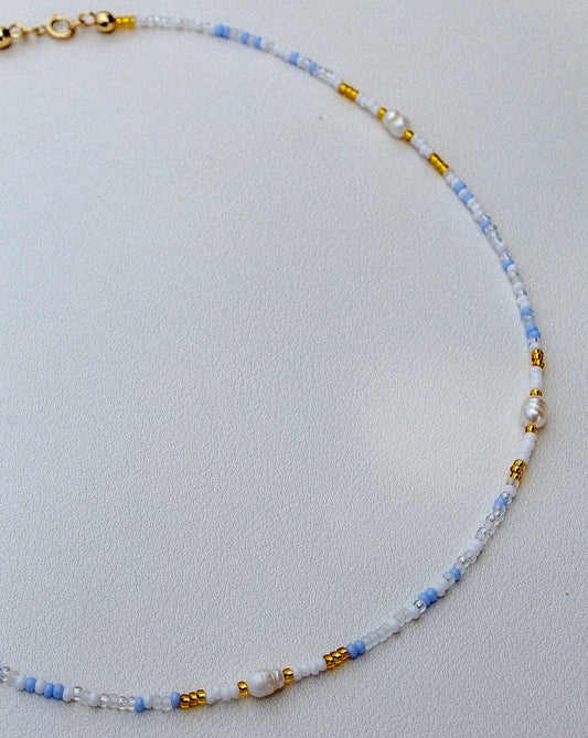 Aquamarine Beaded Necklace