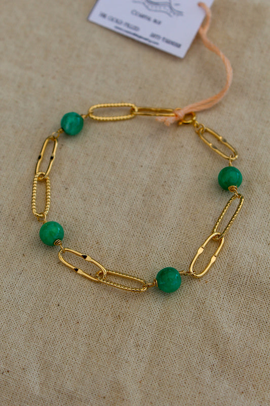 Perfect Paperclip Emerald Bracelet