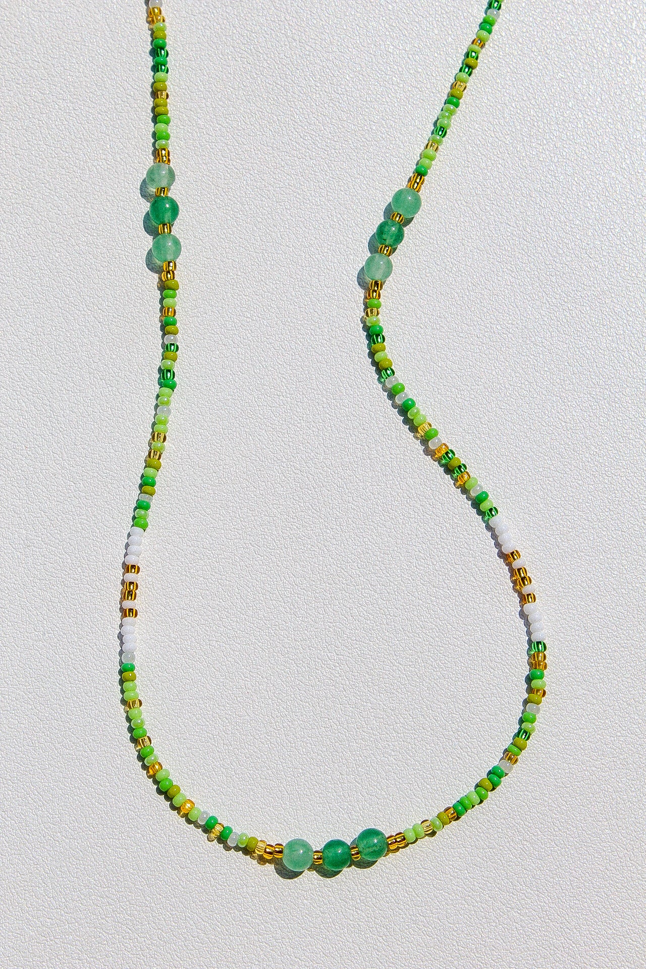 Sea Glass Green beaded necklace