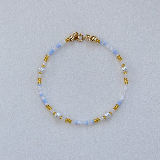 Aquamarine Beaded Bracelet